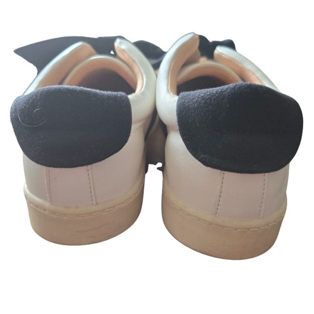 Journey Collection Ash Fashion Sneaker Black Bow Tie Slip on Loafers Size 9 1/2 - Picture 2 of 8